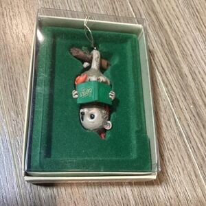 1981 Hallmark Keepsake‎ Ornament Monkey Holding Carols Box Hanging